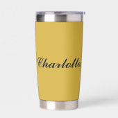 Gourde Isotherme Personalized Name Metallic Gold Custom (Gauche)