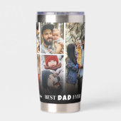 Gourde Isotherme Personnalisé Meilleur Papa Jamais Photo Collage Pè (Couvercle)
