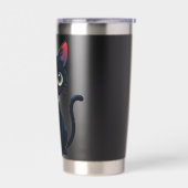 Gourde Isotherme Petit Chat Noir Effrayant (Gauche)