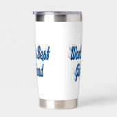 Gourde Isotherme Petite copine bleu mer demi-script (Gauche)