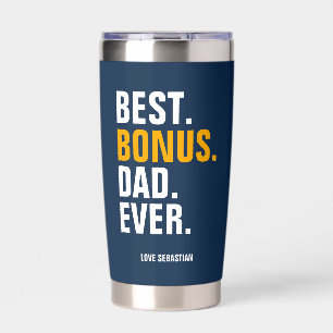 Gourde Isotherme Photo personnalisée et texte Meilleur papa Jamais