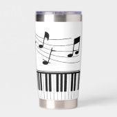 Gourde Isotherme Piano Music Notes Script Name Custom (Couvercle)