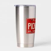 Gourde Isotherme Pickleball Player Fan Retro Florida License Plate (Gauche)