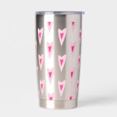 Gourde Isotherme Pink Heart Valentines Water Bottle (Gauche)