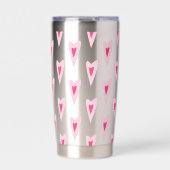 Gourde Isotherme Pink Heart Valentines Water Bottle (Extérieur)