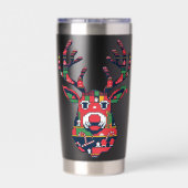 Gourde Isotherme Pixel Reindeer Ugly Sweater Christmas Tumbler (Couvercle)