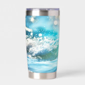 Gourde Isotherme Plage Vave Turquoise Océan (Extérieur)