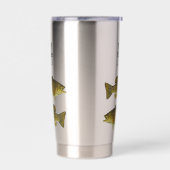 Gourde Isotherme Poisson monogramme de basse-bouche personnalisée (Gauche)