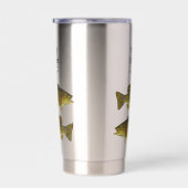 Gourde Isotherme Poisson monogramme de basse-bouche personnalisée (Gauche)