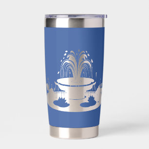 Gourde Isotherme Pop Art Blue Avec Fontaine Spatiale Négative