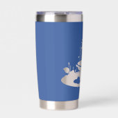 Gourde Isotherme Pop Art Blue Avec Fontaine Spatiale Négative (Extérieur)