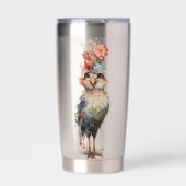 Gourde Isotherme Poulet Abstrait (Extérieur)