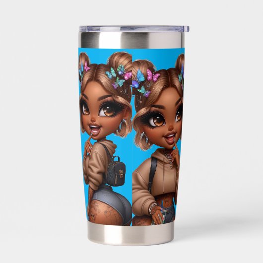 Gourde Isotherme Poupée CHIBI Méchante (Gauche)
