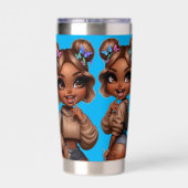 Gourde Isotherme Poupée CHIBI Méchante (Couvercle)