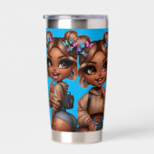 Gourde Isotherme Poupée CHIBI Méchante (Gauche)