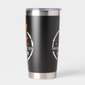 Gourde Isotherme Propulsé par Bacon Funny Retro Fodie esthétique (Gauche)