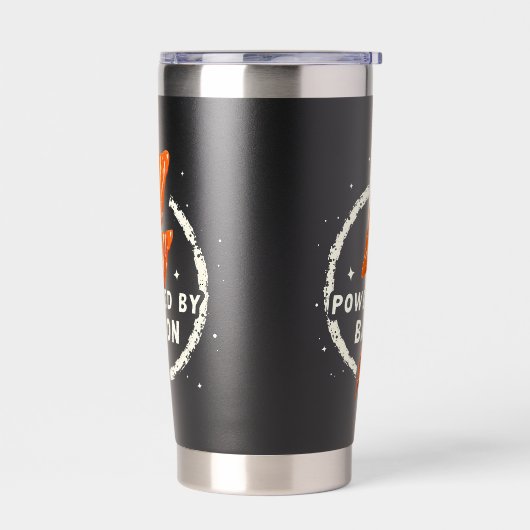 Gourde Isotherme Propulsé par Bacon Funny Retro Fodie esthétique (Gauche)