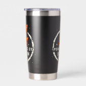 Gourde Isotherme Propulsé par Bacon Funny Retro Fodie esthétique (Gauche)