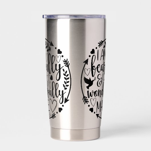 Gourde Isotherme Psalm 39 Wonderfully Made Christian Scripture  (Gauche)