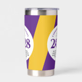 Gourde Isotherme Purple Gold School College University Graduation (Gauche)