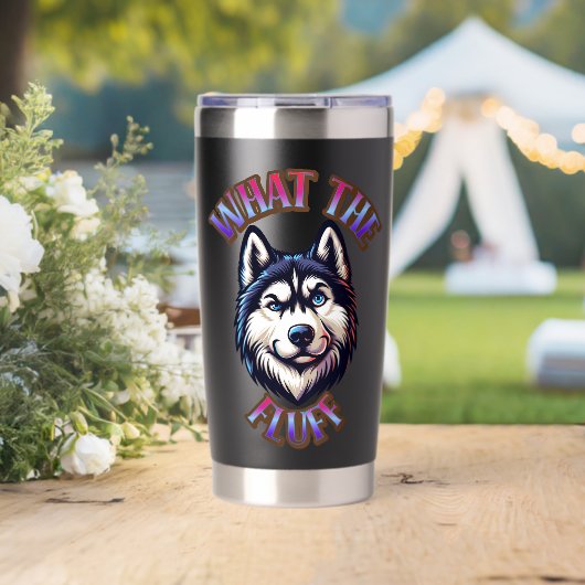 Gourde Isotherme Quel Aimant d'Empreinte de Patte de Fluff (Mariage (pivotée))