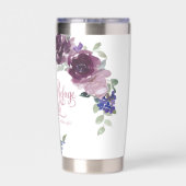 Gourde Isotherme Refuge et résistance fleuri violet (Couvercle)