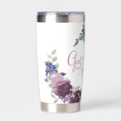 Gourde Isotherme Refuge et résistance fleuri violet (Extérieur)