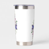 Gourde Isotherme Refuge et résistance fleuri violet (Gauche)