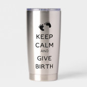 Gourde Isotherme Restez calme et donnez naissance (Couvercle)
