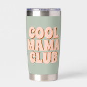 Gourde Isotherme Retro Mothers Day Mama club Cool Blue Pink (Couvercle)