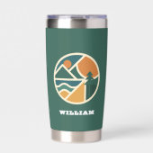 Gourde Isotherme Retro vert orange Mountain Adventure Camping (Extérieur)