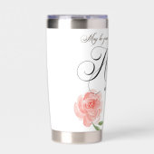 Gourde Isotherme Rose désir du coeur (Extérieur)