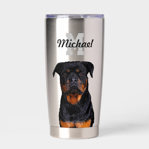 Gourde Isotherme Rottweiler chien animal animal Monogram chien père