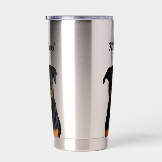 Gourde Isotherme Rottweiler chien animal animal Monogram chien père (Gauche)