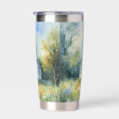 Gourde Isotherme Rustic Church Path in Wildflower Meadow (Gauche)