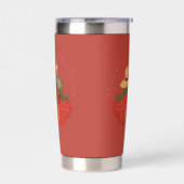Gourde Isotherme Rustic Red Strawberry Patch Family Recipe Tumbler (Gauche)