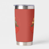 Gourde Isotherme Rustic Red Strawberry Patch Family Recipe Tumbler (Gauche)