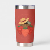 Gourde Isotherme Rustic Red Strawberry Patch Family Recipe Tumbler (Couvercle)