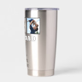 Gourde Isotherme Rustic Wood Best Dad 3 Photo Collage Keepsake Golf (Gauche)