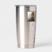 Gourde Isotherme Rustic Wood Best Dad 3 Photo Collage Keepsake Golf (Gauche)