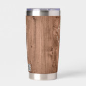 Gourde Isotherme Rustic Wood Grain Branded with logo Website (Extérieur)