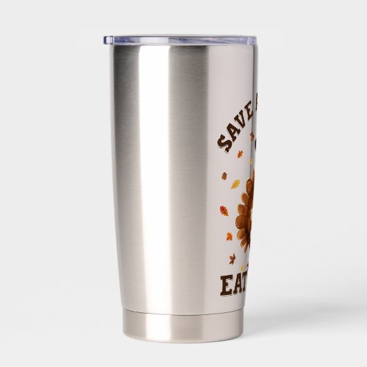 Gourde Isotherme Save a Turkey Eat Pizza – Funny Thanksgiving Pizza (Gauche)