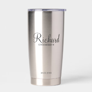 Gourde Isotherme Scénario moderne - Groomsman personnalisé