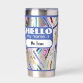 Gourde Isotherme School supplies pattern (Extérieur)