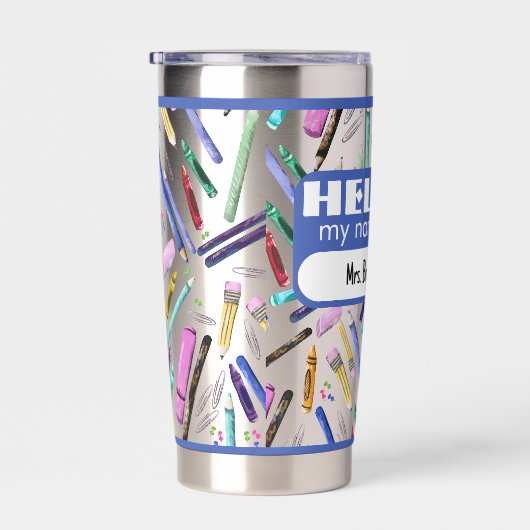 Gourde Isotherme School supplies pattern (Gauche)