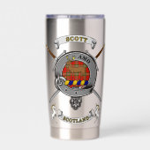 Gourde Isotherme Scott Clan Badge Tartan & Swords (Couvercle)