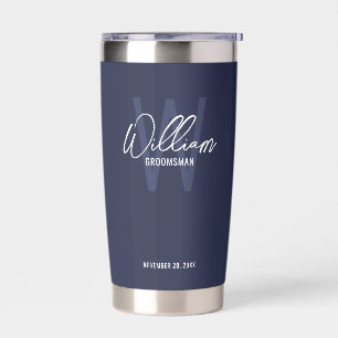 Gourde Isotherme Script Moderne Salons Personnalisés Tambour Isolé