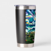 Gourde Isotherme Seagull Van Gogh Style Plage Sky Blue Turquoise (Gauche)