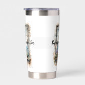 Gourde Isotherme Seaside Window View Watercolor Coastal Scene (Gauche)