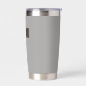 Gourde Isotherme Serious Classic Minimal Simple Grey (Gauche)